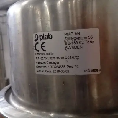 Вакуумный конвейер Piab в сборе с вакуумным насосом, шок фильтром, нижним клапаном, контрольным блоком