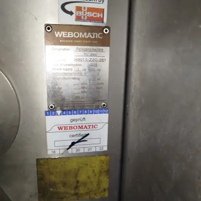 Упаковщик WEBOMATIK TL-250 № H9015-Z2C-351, 2019 г.в. (2 шт.)