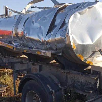 Прицеп-цистерна САВ 83432, г/н ВА4669/16, 2018 г.в. (после ДТП)