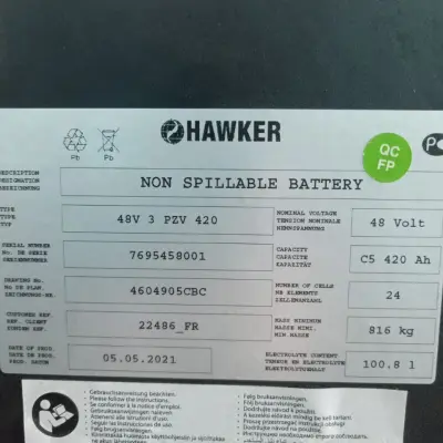 Батарея аккумуляторная б/у hawker 48V