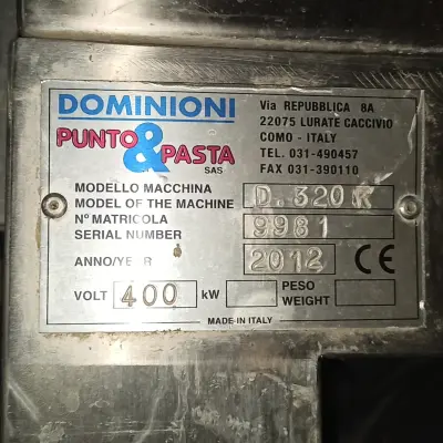 МАШИНА ДЛЯ ПРОИЗВОДСТВА ПЕЛЬМЕНЕЙ  D320 (Пельменный аппарат Dominioni D320)