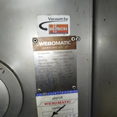 Упаковщик WEBOMATIK TL-250 № H9015-Z2C-351, 2019 г.в. (2 шт.)