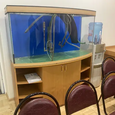 Аквариум большой (1430х770х360мм) с выгнутым стеклом